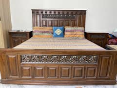 bed set / wooden bed set/ side tables/ dressing / furniture