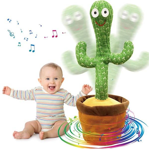 Talking Cactus Toy for Babies , Rechargeable Dancing Cactus Toy 4