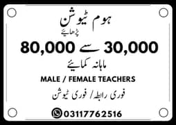 HOME TUTORS REQUIRED