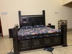 king size master bed with pure wood