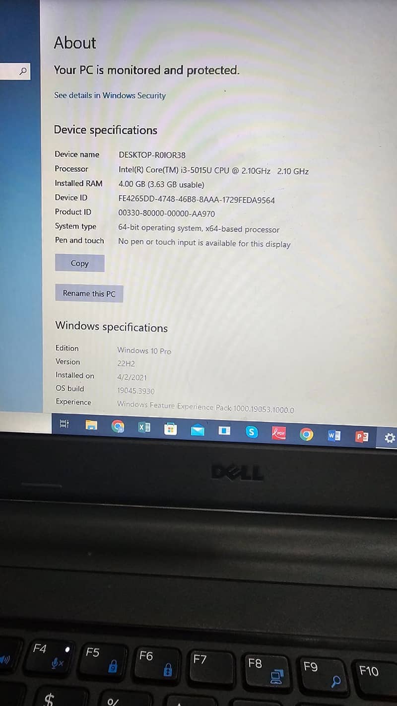 Dell laptop 4