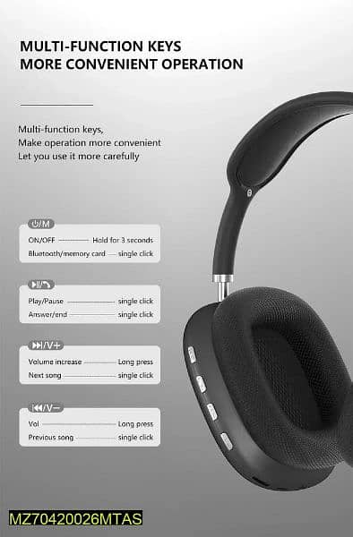 P9 Wireless Headphones (Delivery is available in all pakistan) 5