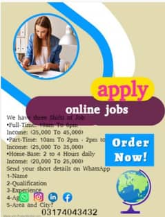 online jobs/full time/part time/simple typing jobs for boys and girls