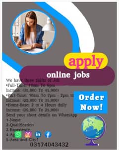 online jobs/full time/part time/simple typing jobs for boys and girls