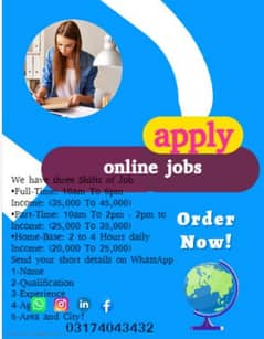 online jobs/full time/part time/simple typing jobs for boys and girls