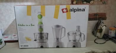 imported Alpina juicer/blender multi food factory by Switzerland