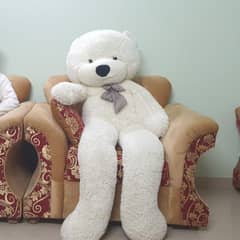Teddy bear 6 ft white
