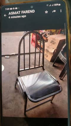 100% pure with excellent condition, important stainless steel chair
