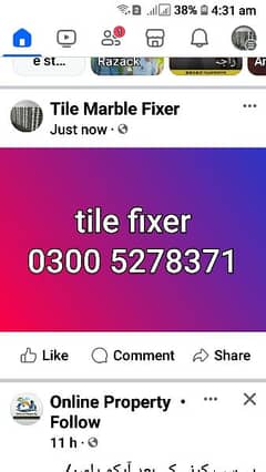 tile marble fixer / tile fixing servies