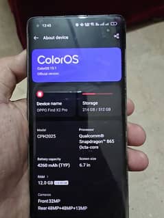 oppo find x2 pro 12gb/512gb complete official pta