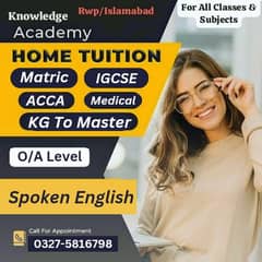 Home Tutor Services , Math ,Biology,Chemistry Home Tution ,O/A level,