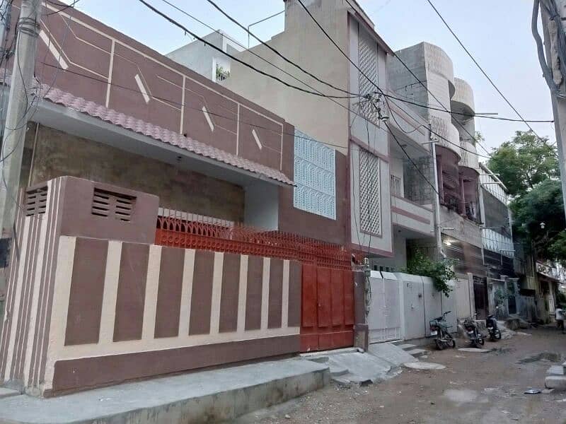 house for sale urgent 120 SQ yd corner 2 shop single story west open 1