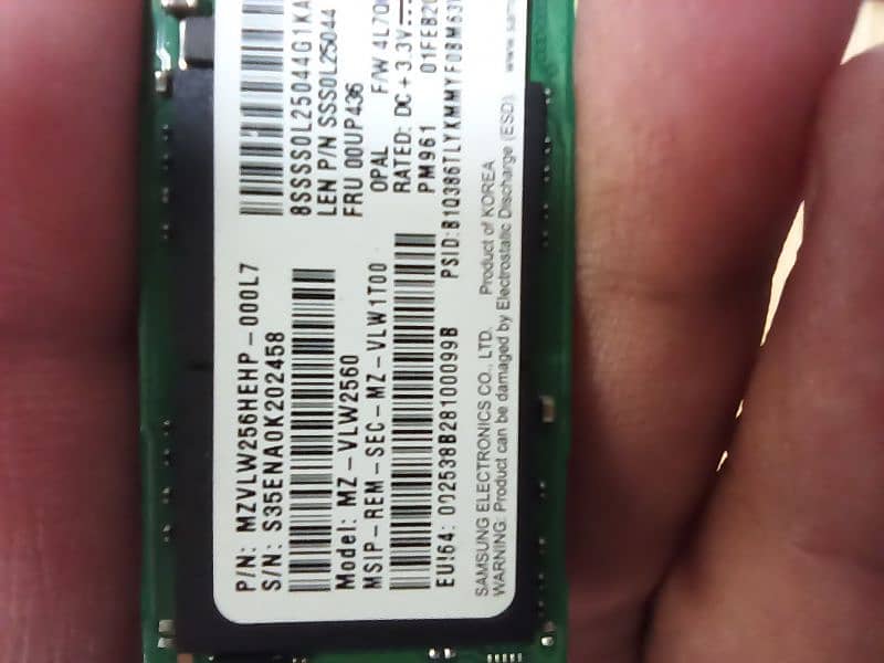 Samsung Original 256 GB SSD Nvme M2 1