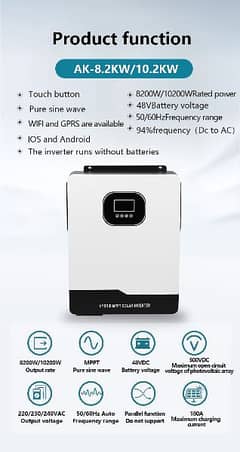 Aoa sir 6.5inverter ip25 hybride 1 year wranty comapny nalibatt