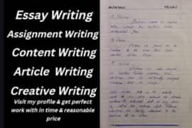 Handwritten Assignment Content Writing And Typing Work Available