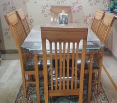 New wooden dining table and 6 chairs