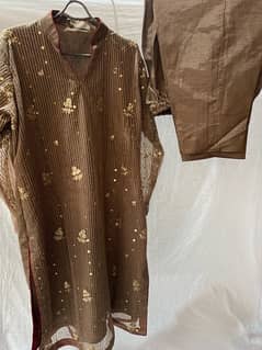 Raw silk ready to wear dress