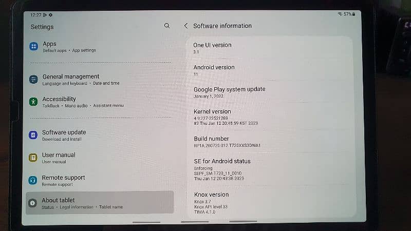 Samsung Galaxy Tab S5e like new 7