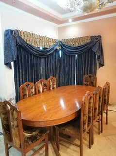 wooden Dining table with 8 chair