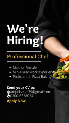 Seeking a Pizza Chef or Baker