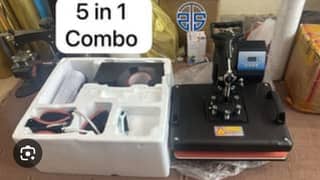 5 in 1 Heat Press Machine For Shirt, Mug & Cup Printing