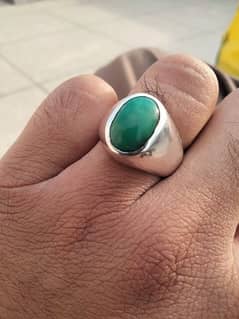 Natural Irani Hussaini Feroza Silver Ring