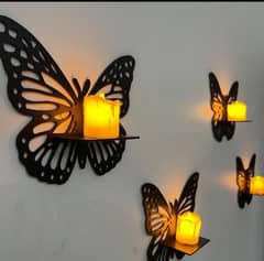 Butterfly Shelves Black, Pack of 3