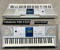 Yamaha psr E 323 keyboard available  we have big range of keyboards