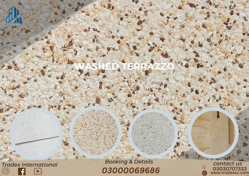 Washed terrazzo services - exposed aggregate - Texture Designing 2