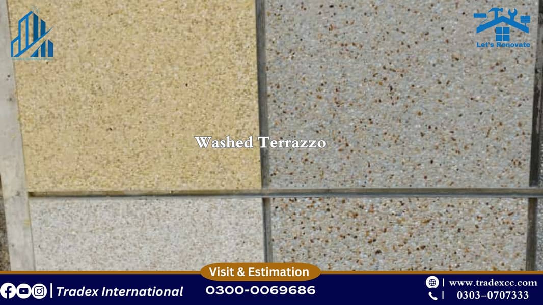 Washed terrazzo services - exposed aggregate - Texture Designing 9