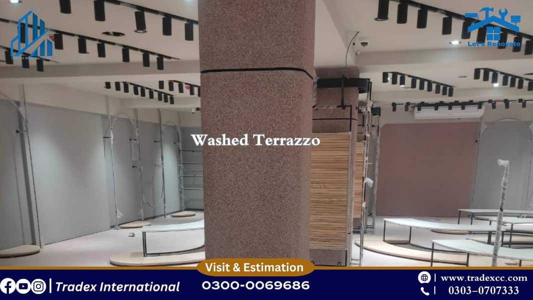 Washed terrazzo services - exposed aggregate - Texture Designing 10