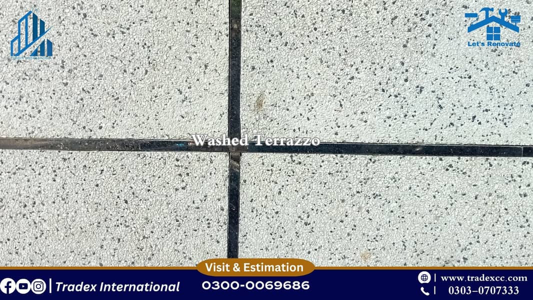 Washed terrazzo services - exposed aggregate - Texture Designing 12