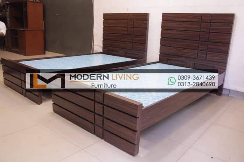 Modern 2 Single bed best quality in your choice colours 1