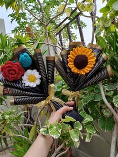 handmade Crochet Bouquets