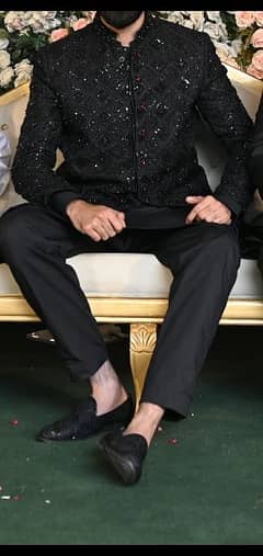 black sherwani for urgent sale