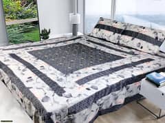 3 PCs cotton patchwork double bedsheet