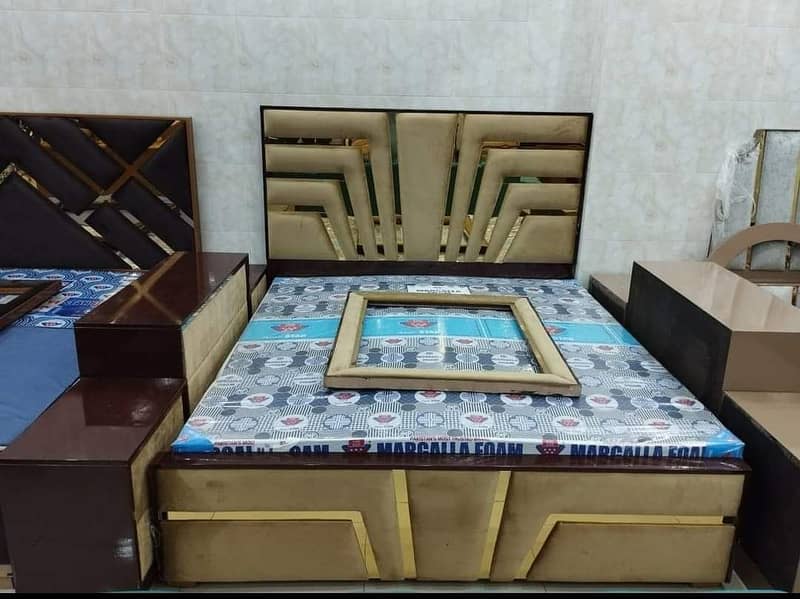 poshish Bed/kingsize bed/double bed/side table/dressing table/bed 3