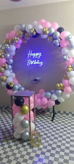 Balloons Decor, Event Planner, Smd dj sound system, Catering, Bridal