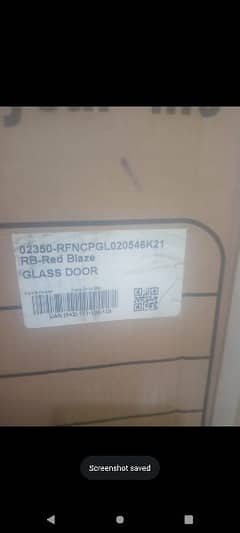 0235 -RFNCPGLk21 RB-- red blaze glass door