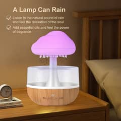 Water Rain Cloud Humidifier and Diffuser with Colourful LED Lights.