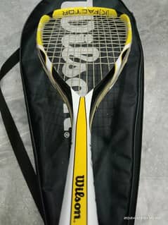 Orignal Wilson K Factor squash racket with orignal bag and ball