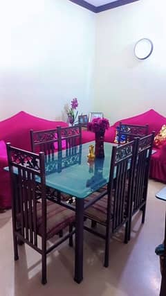 6 Seater Iron Dinning Table