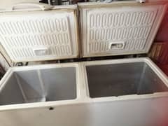 100% cooling double door waves deep freezer