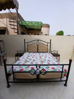 Double Bed set with side tables, chairs and center table