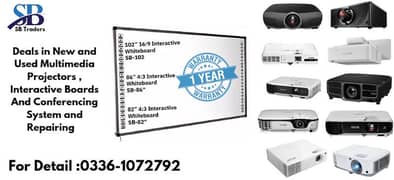 Branded Multimedia projectors and interaction boards available