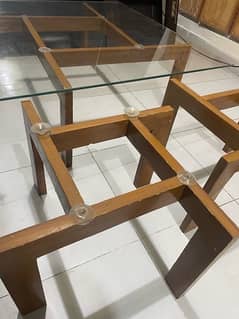 1 center and 2 wooden new design coffee table