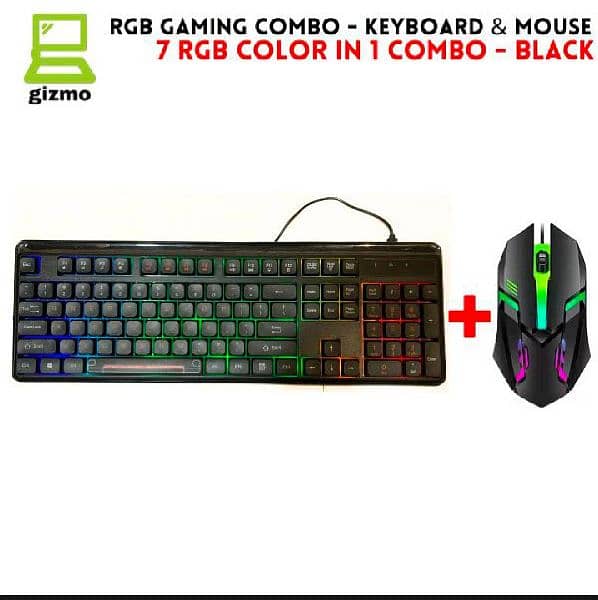 gaming mouse and keyboard combo with RGB lights 0