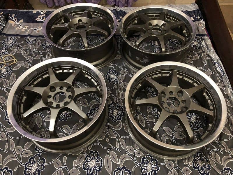 Kosei Japan Orignal 17 inch Multi pcd 7jj rims 4