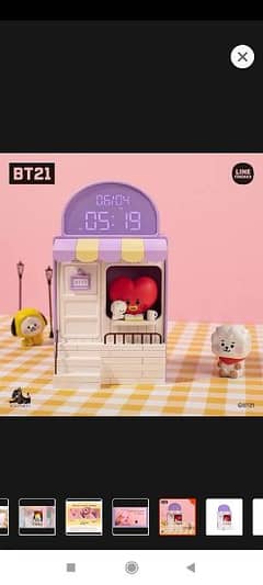 BT21 clock working with battery and cables also Amazon price 17000