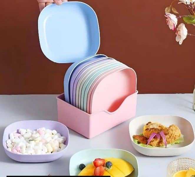 Food Accessories/ Plates set 10 pcs with stand 0